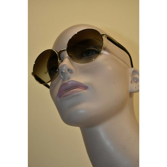 NIB PRADA SPR58V BROWN HAVANA LETTERING LOGO PLASTIC METAL FRAME SUNGLASSES